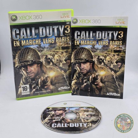 Call of Duty 3 : En Marche vers Paris XBOX 360  | Jeux Xbox360 | retrogaming